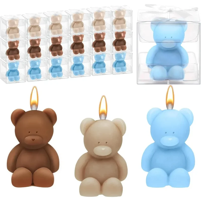 10PCS Cute Mini Bear Aromatherapy Candle Cup Creative Home Decoration Birthday Gift Candle Companion Gift