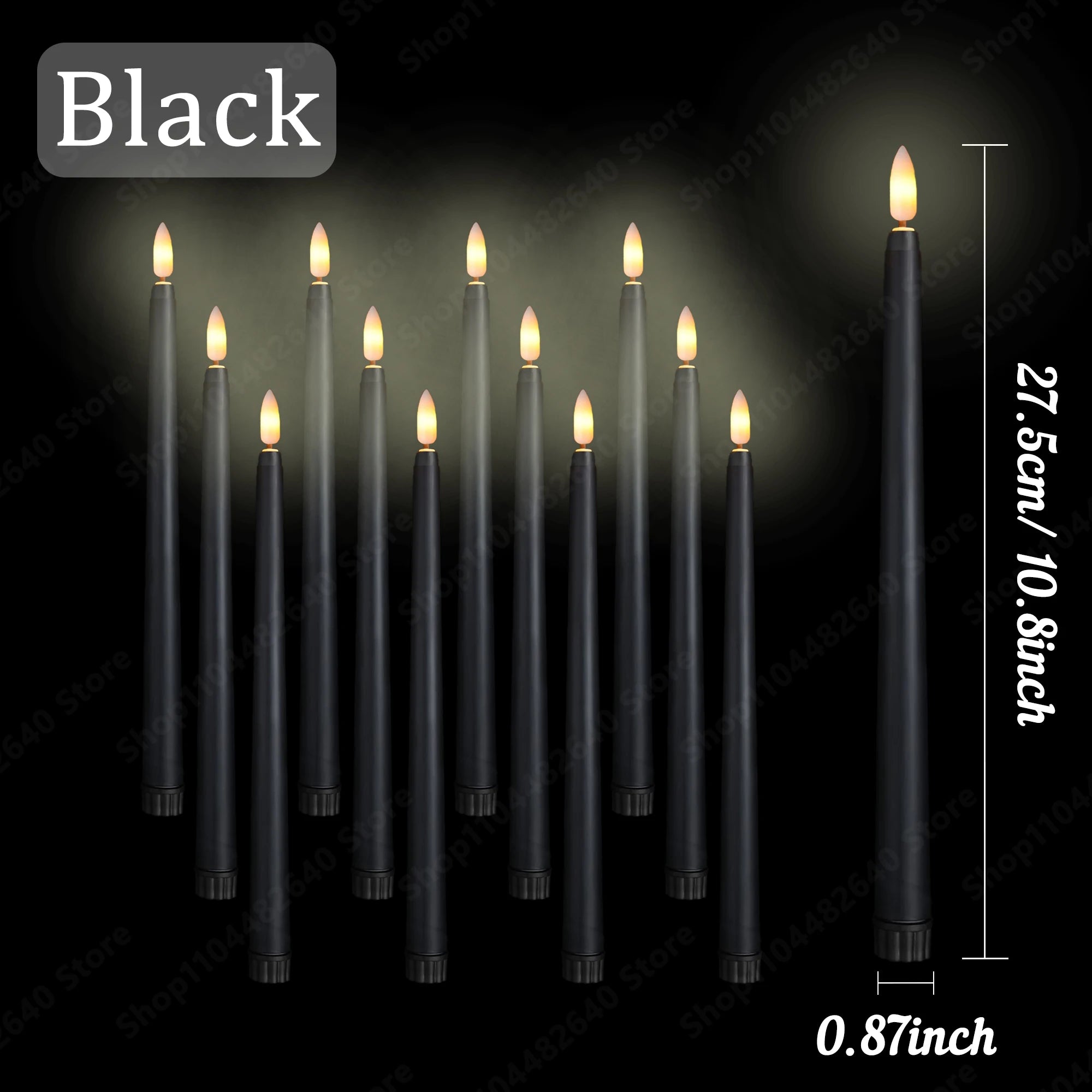 12-108Pcs Flameless Taper Candles Wedding LED Taper Candles Flickering Fake Candles Electric Faux Candle Church Home Table Decor