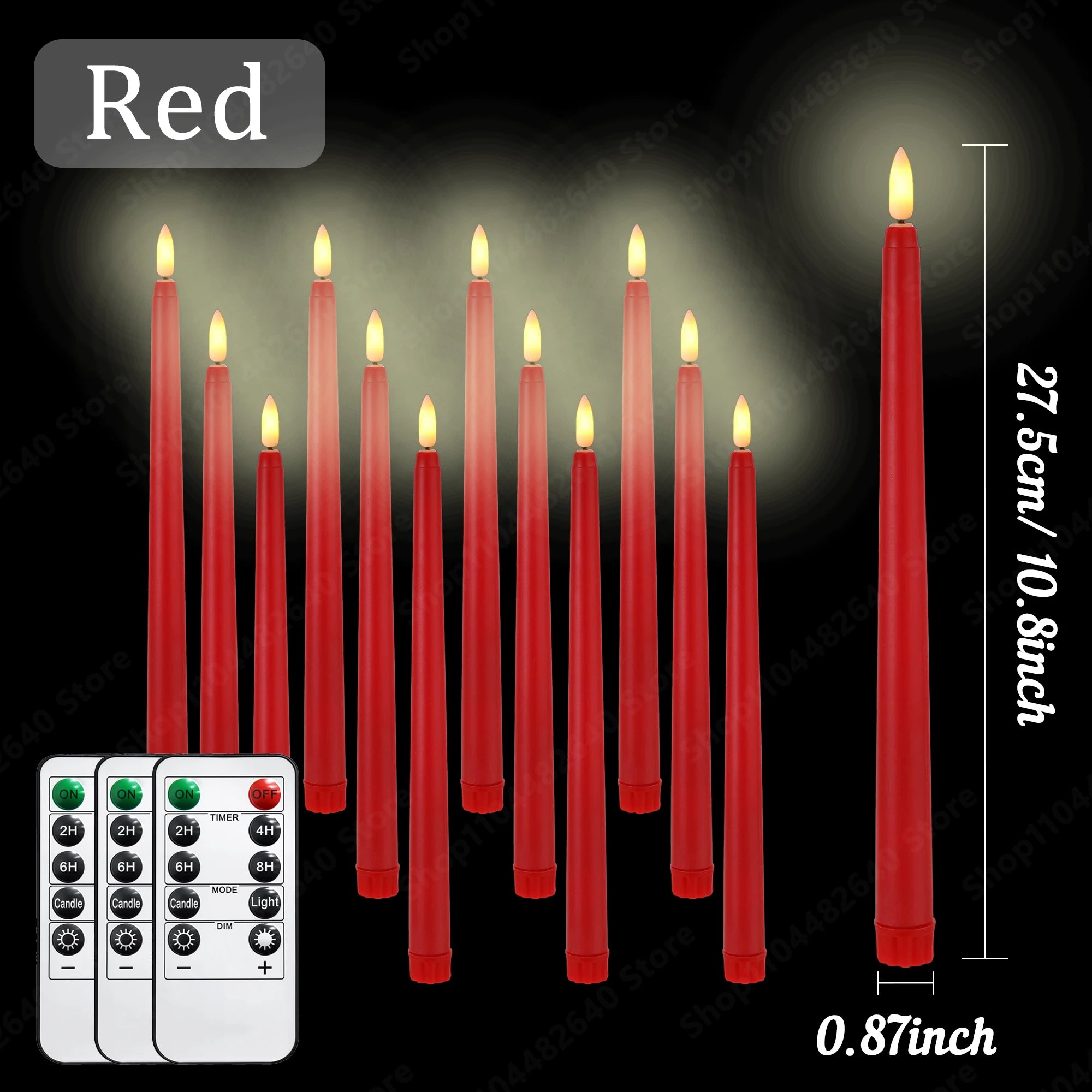 12-72Pcs Flameless Taper Candles with Remote Wedding LED Candles Flickering Fake Candles Faux Electric Candles Table Home Decor