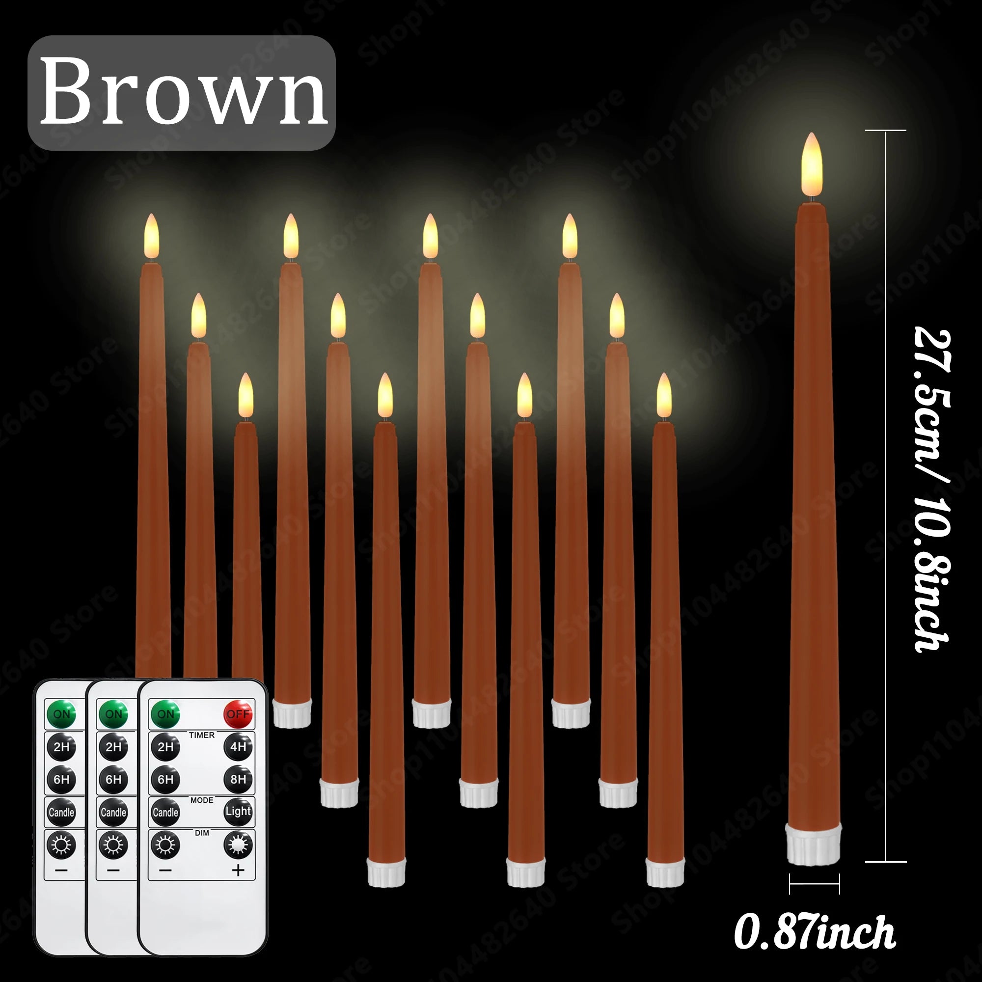 12-72Pcs Flameless Taper Candles with Remote Wedding LED Candles Flickering Fake Candles Faux Electric Candles Table Home Decor