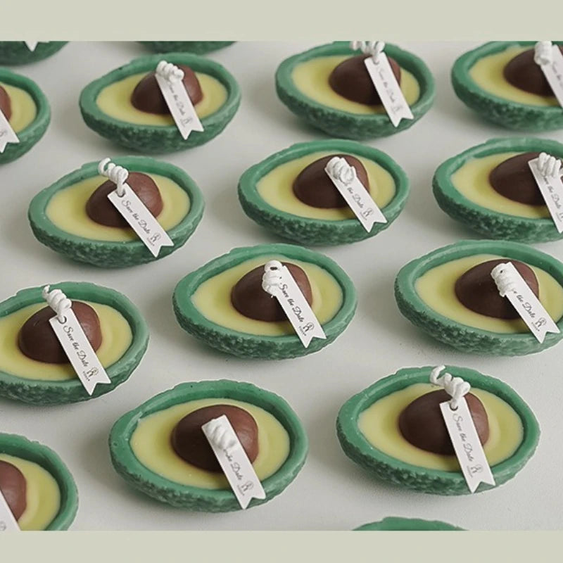 Handmade Avocado Scented Candle Smokeless Soy Wax Home Decoration Ornaments New Year Souvenir Birthday Fragrance Gift