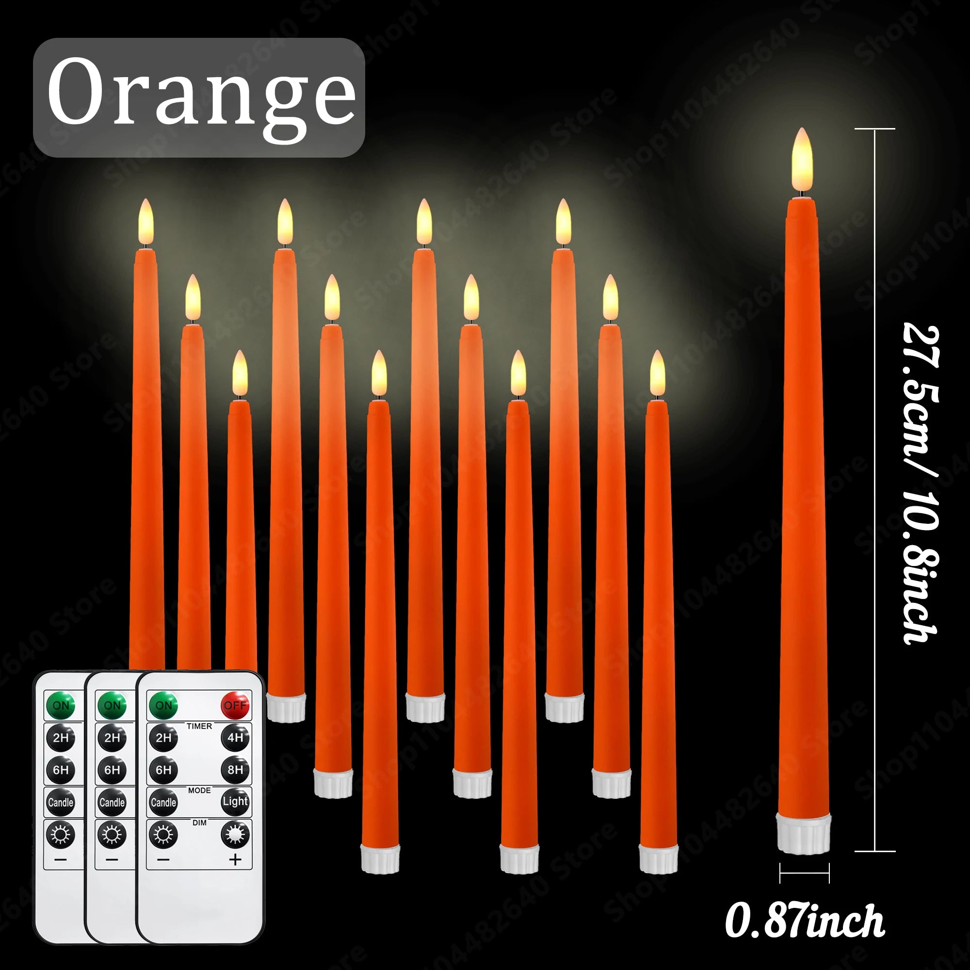 12-72Pcs Flameless Taper Candles with Remote Wedding LED Candles Flickering Fake Candles Faux Electric Candles Table Home Decor