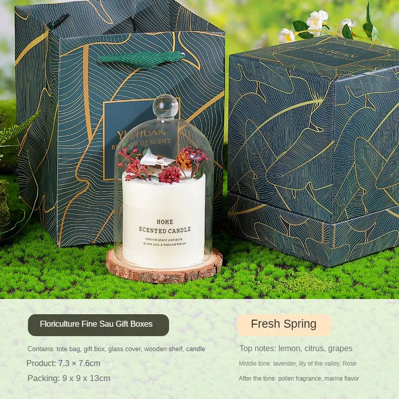 Floral Art Aromatherapy Candle Companion Gift True Flower Aromatherapy Bedroom Ornament Eternal Life Flower Candle Birthday Gift