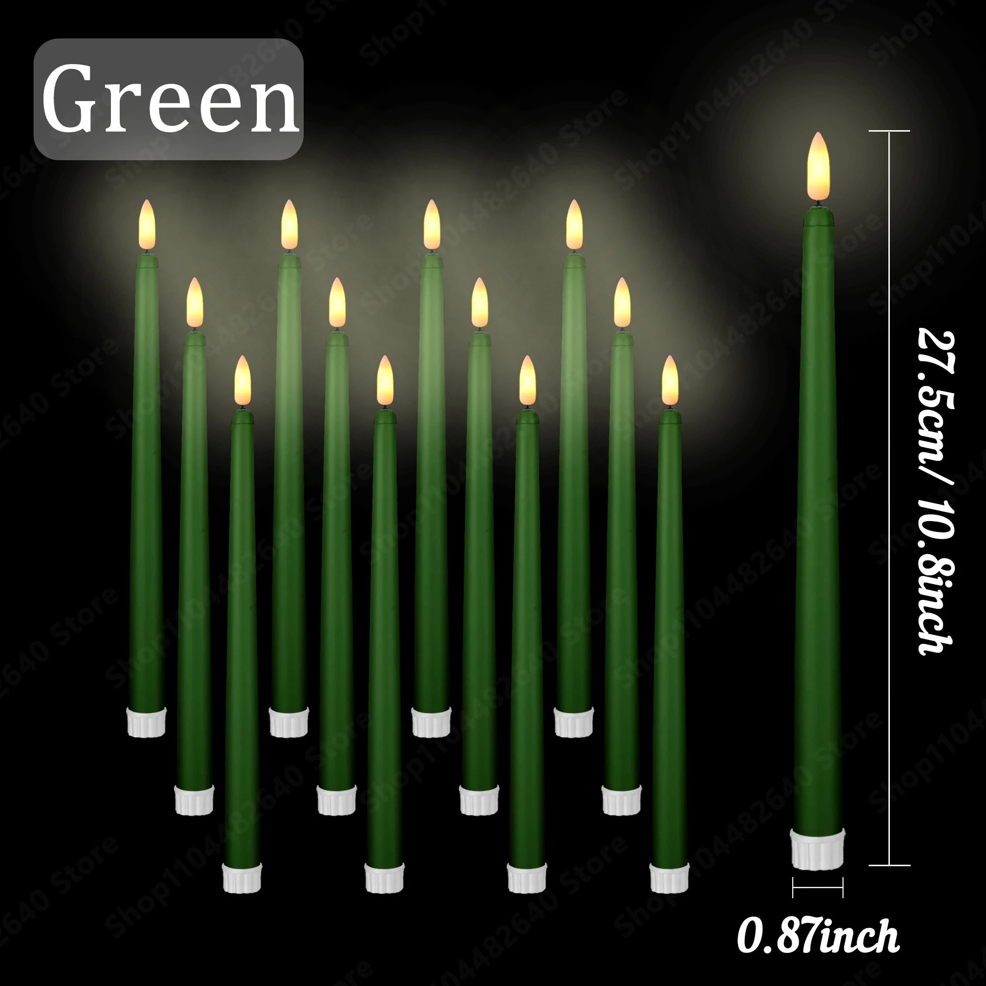 12-108Pcs Flameless Taper Candles Wedding LED Taper Candles Flickering Fake Candles Electric Faux Candle Church Home Table Decor