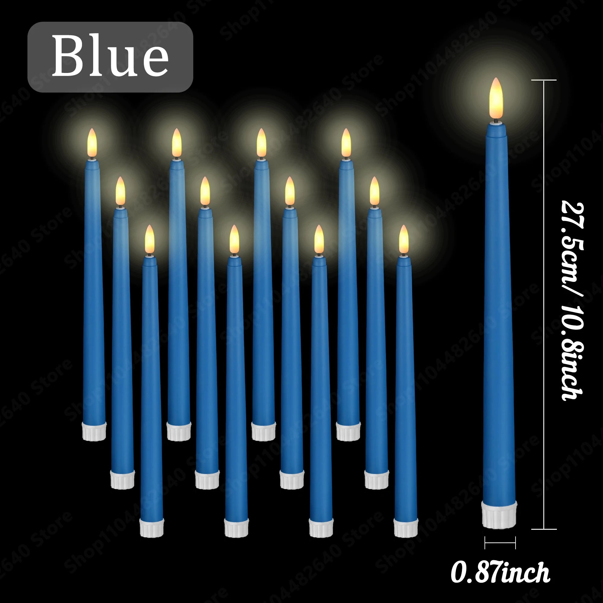 12-108Pcs Flameless Taper Candles Wedding LED Taper Candles Flickering Fake Candles Electric Faux Candle Church Home Table Decor