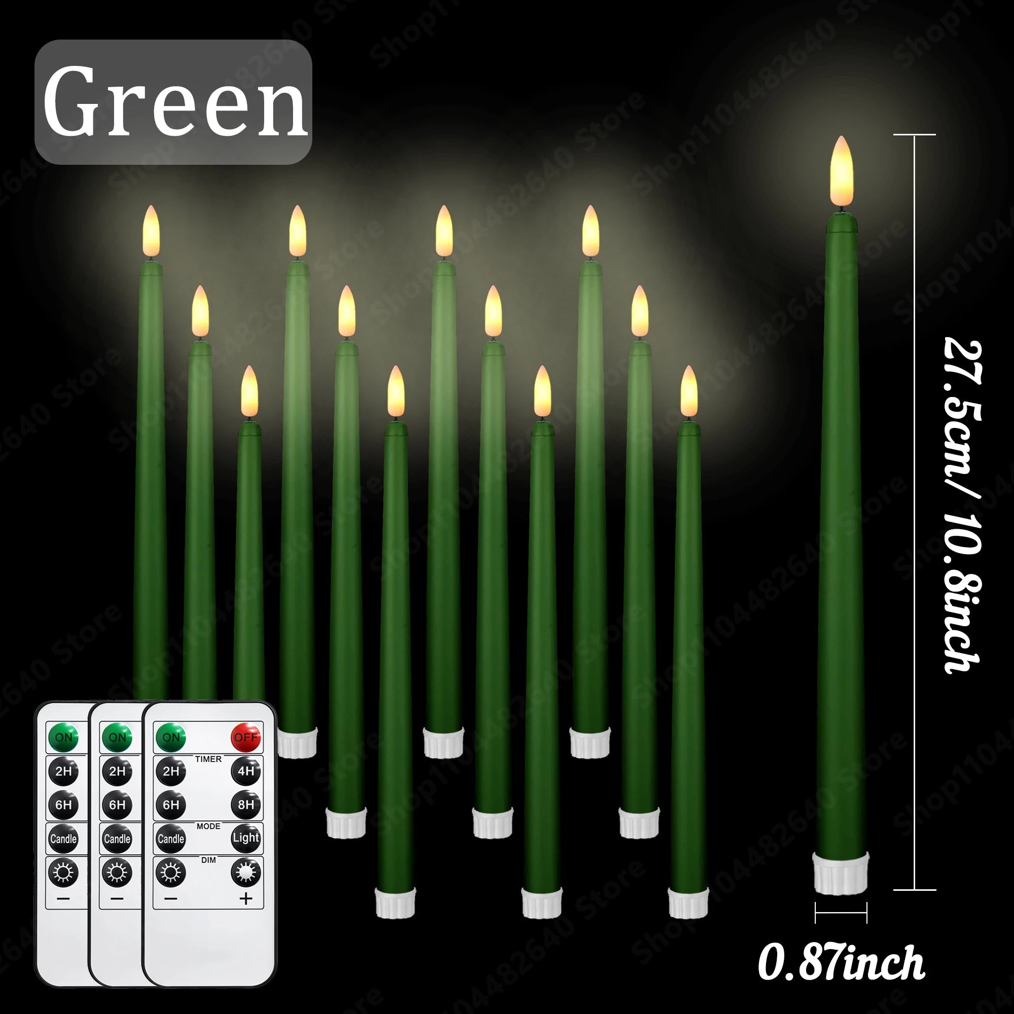 12-72Pcs Flameless Taper Candles with Remote Wedding LED Candles Flickering Fake Candles Faux Electric Candles Table Home Decor