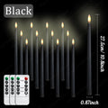 12-72Pcs Flameless Taper Candles with Remote Wedding LED Candles Flickering Fake Candles Faux Electric Candles Table Home Decor