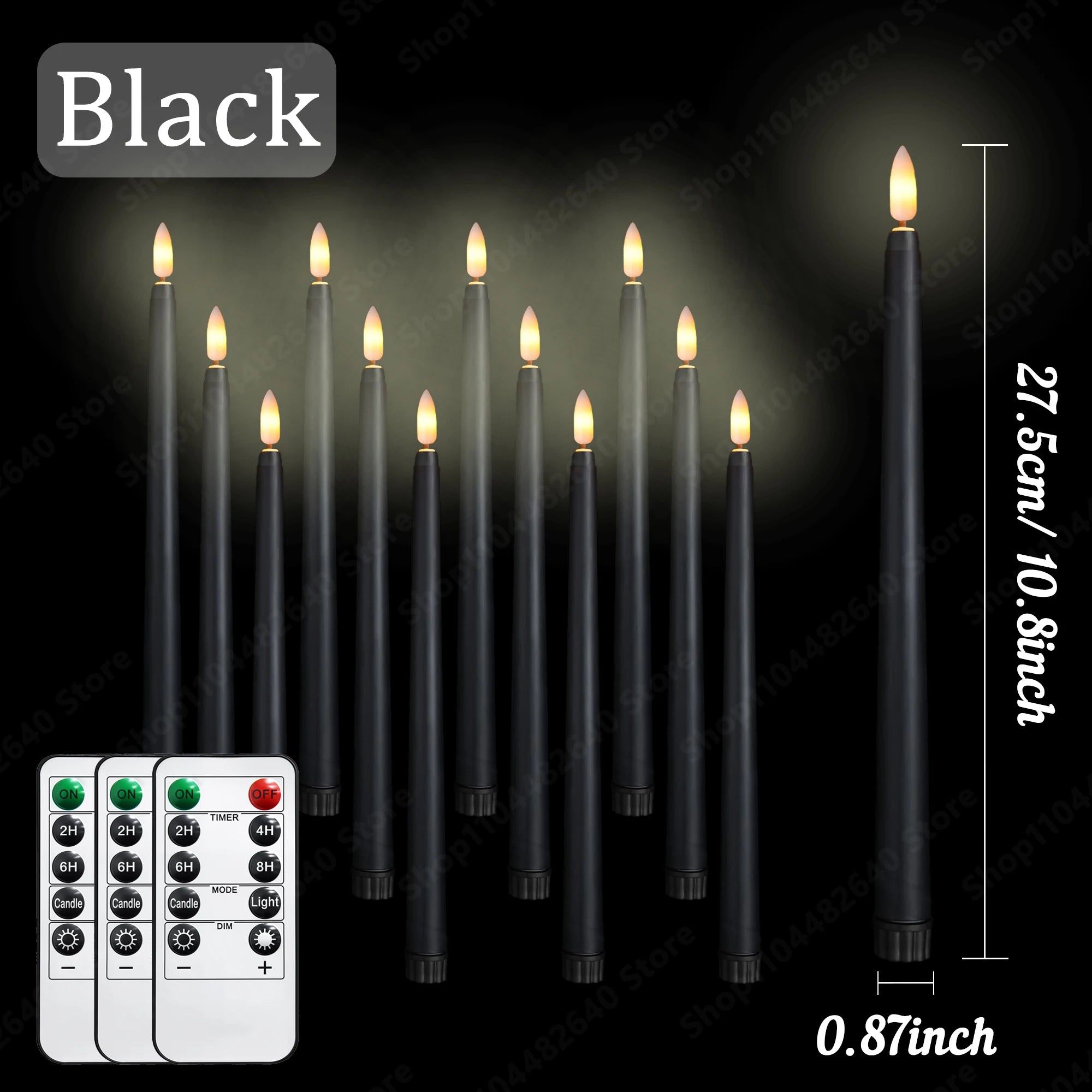 12-72Pcs Flameless Taper Candles with Remote Wedding LED Candles Flickering Fake Candles Faux Electric Candles Table Home Decor