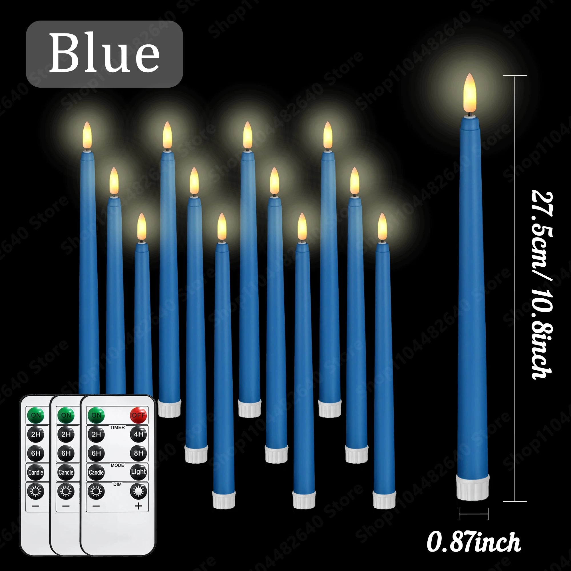12-72Pcs Flameless Taper Candles with Remote Wedding LED Candles Flickering Fake Candles Faux Electric Candles Table Home Decor