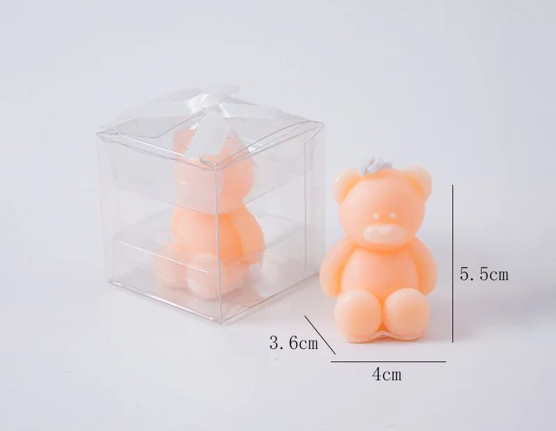 10PCS Cute Mini Bear Aromatherapy Candle Cup Creative Home Decoration Birthday Gift Candle Companion Gift