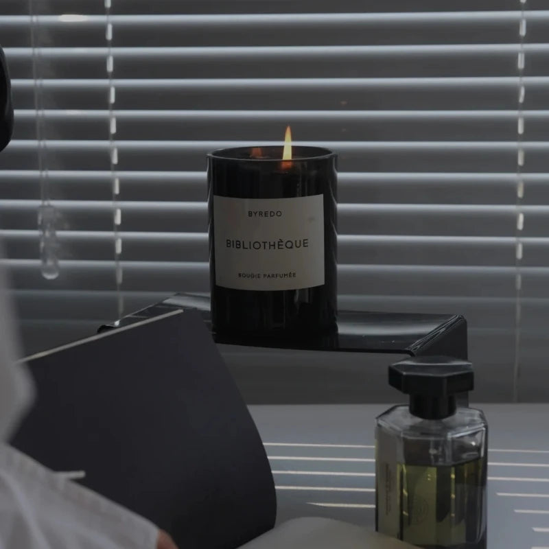 Bibliotheque Aromatherapy Candle Simple Design Burning Rose Home Decor Scented Candle Fleur Fantome Atmosphere Fragrance Gift