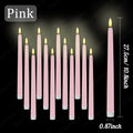 12-108Pcs Flameless Taper Candles Wedding LED Taper Candles Flickering Fake Candles Electric Faux Candle Church Home Table Decor