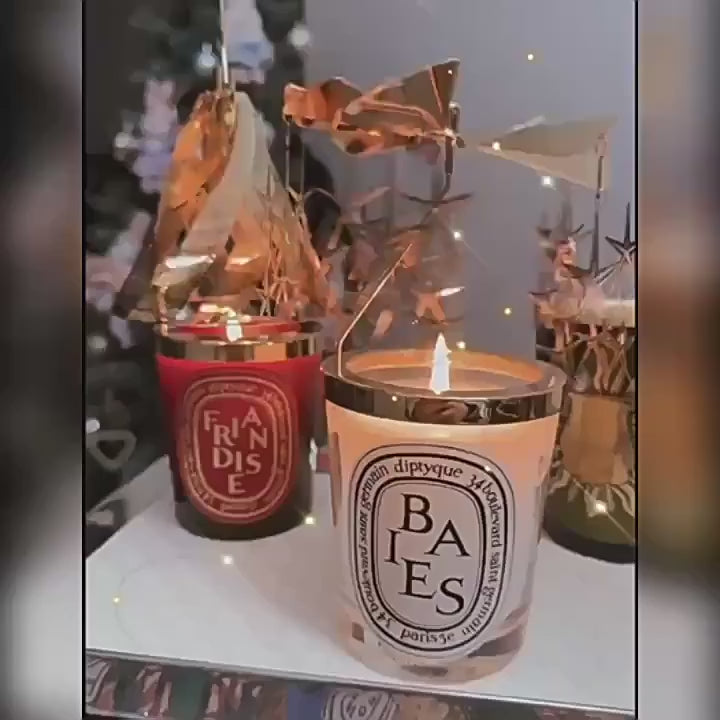 Diptyqueing Christmas Tree Romantic Candles Scented Fragrance Carousel Scented Candle Lid Perfume Aroma Home Decor Luxury Gift